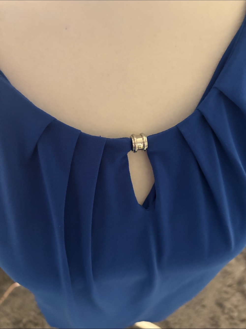 Ivanka Trump Royal Blue Sleeveless Keyhole Camisole - Picture 5 of 5
